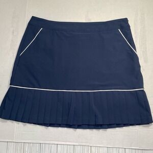 Lady Hagen Women's 18" Classic Navy w/White Trim Golf-Pickleball Skort Sz 12